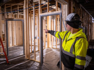 An inside look of construction a the Soils & Structures expansion in Norton Shores.
